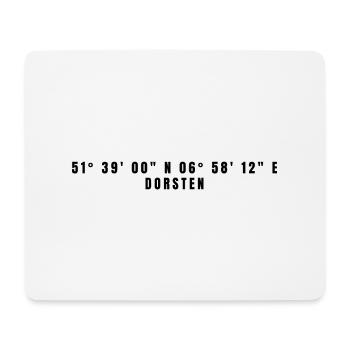 Dorsten Nordrhein-Westfalen Koordinaten - Mousepad (Querformat) - Weiß - Vorne