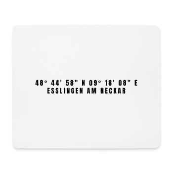 Esslingen am Neckar Baden-Württemberg Coordinates - Mouse Pad (horizontal) - white - Front