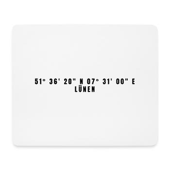 Lünen Nordrhein-Westfalen Koordinaten - Mousepad (Querformat) - Weiß - Vorne