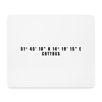 Cottbus Brandenburg Koordinaten - Mousepad (Querformat) - Weiß - Vorne