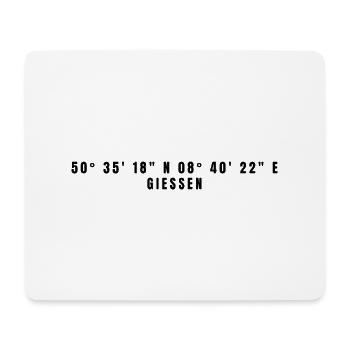 Coordonnées Giessen Hesse - Tapis de souris (format paysage) - blanc - Devant