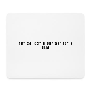 Ulm Baden-Württemberg Koordinaten - Mousepad (Querformat) - Weiß - Vorne