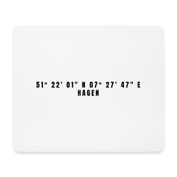 Hagen North Rhine-Westphalia Coordinates - Mouse Pad (horizontal) - white - Front