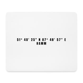 Hamm, North Rhine-Westphalia Coordinates - Mouse Pad (horizontal) - white - Front
