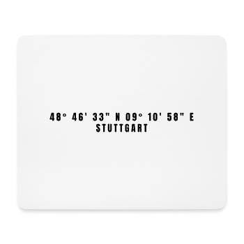Stuttgart Baden-Württemberg Coordinates - Mouse Pad (horizontal) - white - Front