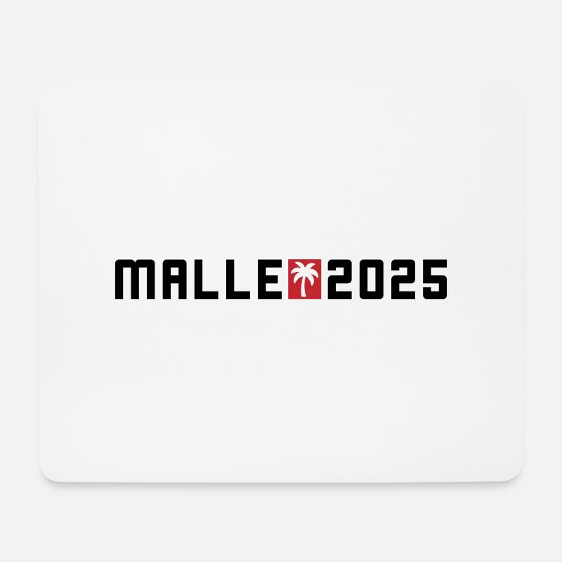 Malle 2025 Urlaub Palme - Mousepad (Querformat) - Weiß