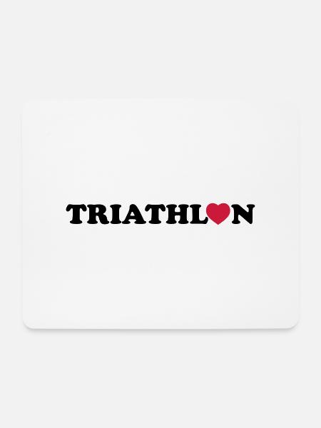 triathlon - Mousepad (Querformat) - Weiß