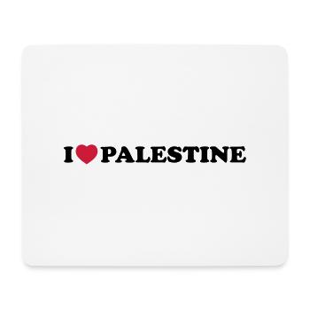 I love palestine - Mousepad (Querformat) - Weiß - Vorne
