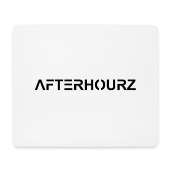 Afterhourz Digital Text Schrift Clubbing Party DJ - Mousepad (Querformat) - Weiß - Vorne
