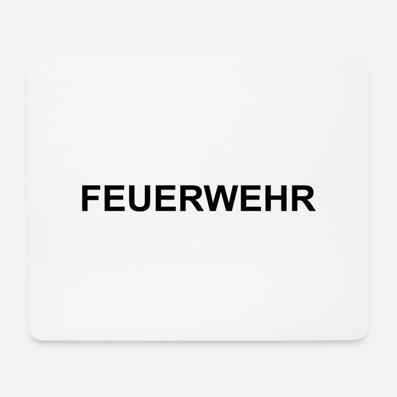 feuerwehr - Mousepad (Querformat) - Weiß