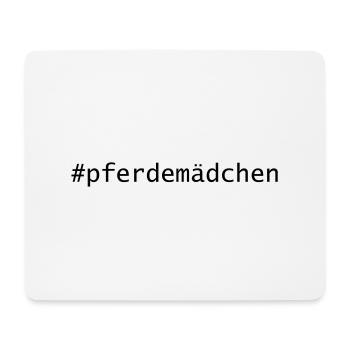 hashtag_pferdemaedchen - Mousepad (Querformat) - Weiß - Vorne
