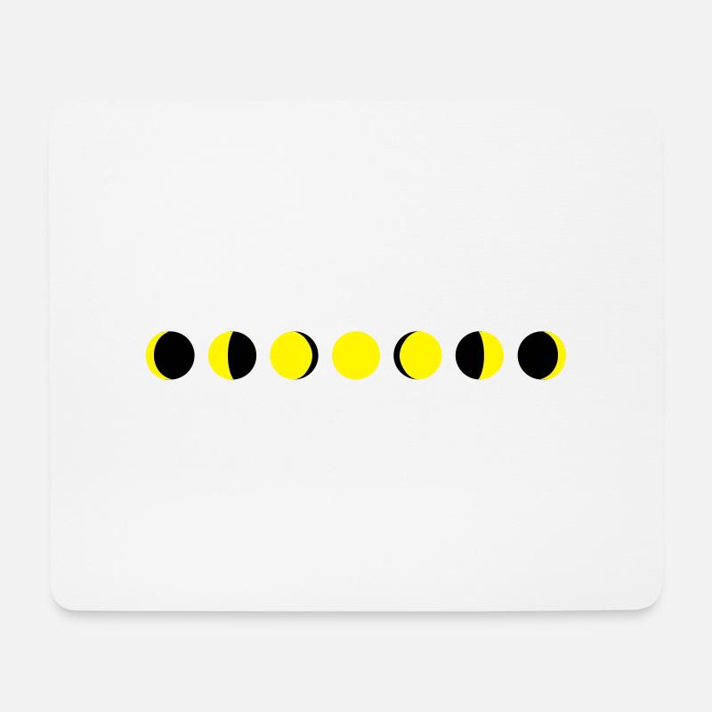 Mond, Mondphasen - Mousepad (Querformat) - Weiß