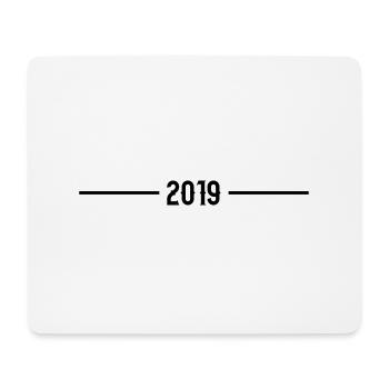 2019 strich - Mousepad (Querformat) - Weiß - Vorne