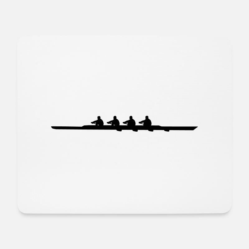 Rowing quad, men's crew - Mouse Pad (horizontal) - white