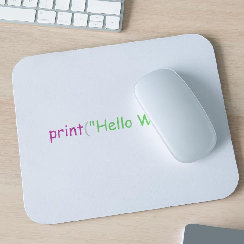 Hello World Programmierung Python C ++ C # Mousepad (Querformat)
