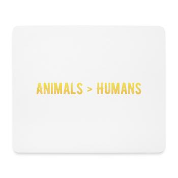 Les animaux sont plus grands que les humains - Tapis de souris (format paysage) - blanc - Devant