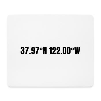 Concord California USA Koordinaten - Mousepad (Querformat) - Weiß - Vorne