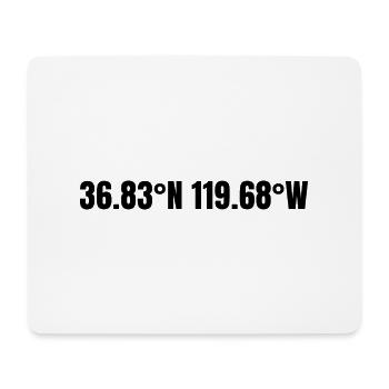 Clovis California USA Koordinaten - Mousepad (Querformat) - Weiß - Vorne