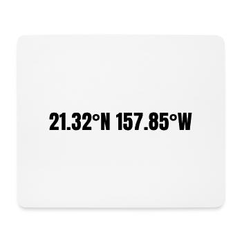 Honolulu, Hawaii, USA Coordinates - Mouse Pad (horizontal) - white - Front