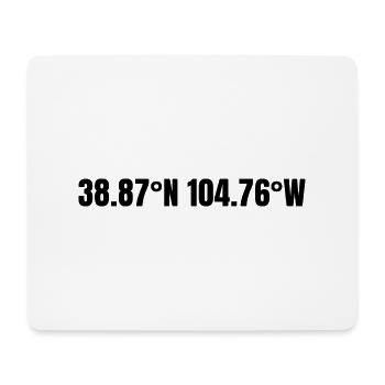 Colorado Springs Colorado USA Koordinaten - Mousepad (Querformat) - Weiß - Vorne