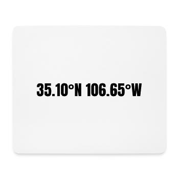 Albuquerque New Mexico USA Koordinaten - Mousepad (Querformat) - Weiß - Vorne