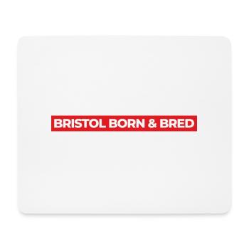 Bristol Born & Bred, Red - Mouse Pad (horizontal) - white - Front