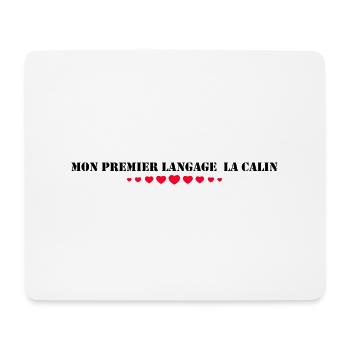 Mon premier langage : le câlin - Tapis de souris (format paysage) - blanc - Devant
