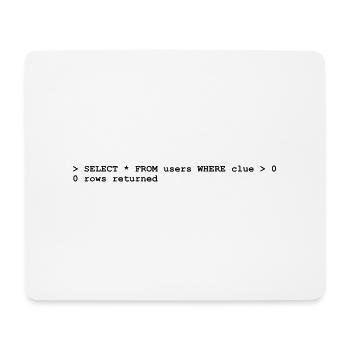 Coder No Clue (1c, NEU) - Tapis de souris (format paysage) - blanc - Devant