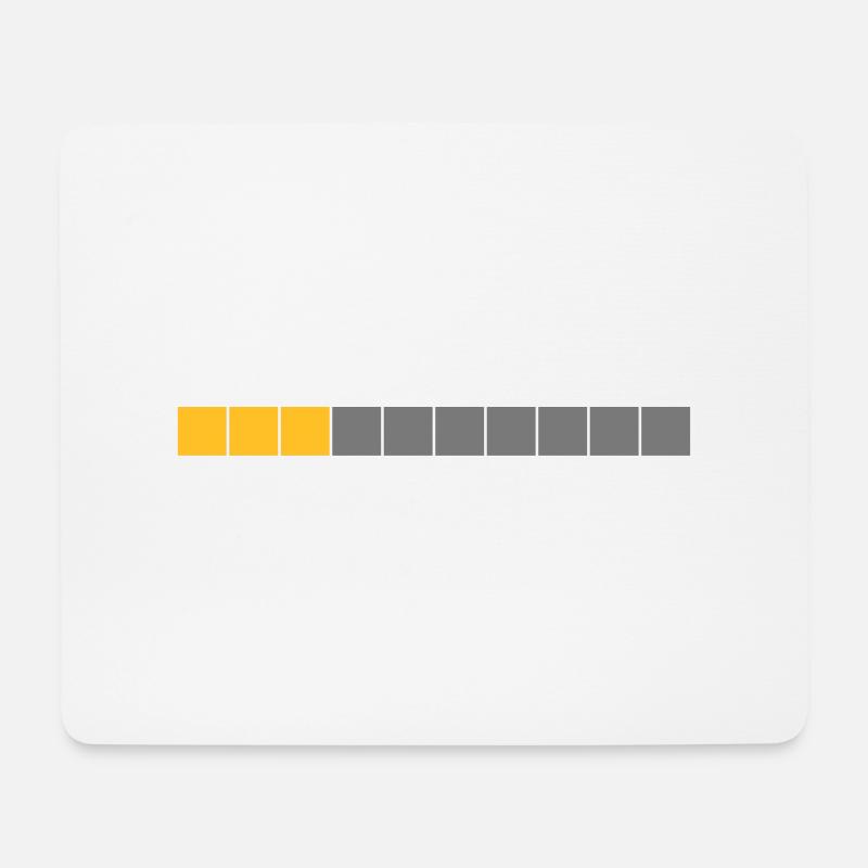 Ladebalken gelb-orange, grau - Mousepad (Querformat) - Weiß