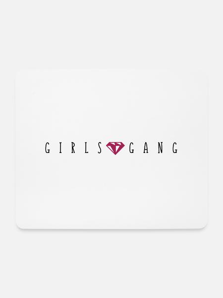 girls gang diamond - Mousepad (Querformat) - Weiß