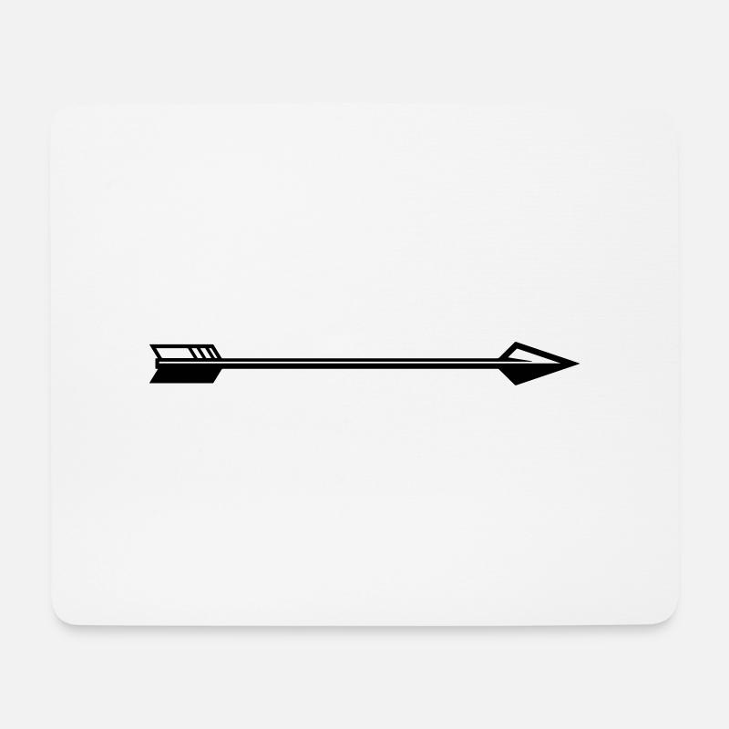 Pfeil recht links oben unten pfeil und bogen - Mousepad (Querformat) - Weiß