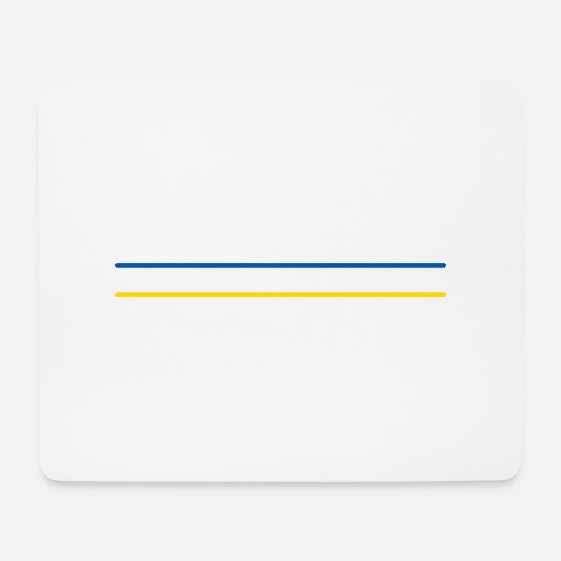 Minimalistisches Ukraine-Design - für Solidarität - Mousepad (Querformat) - Weiß