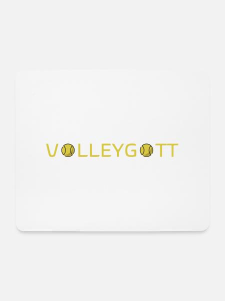 Volleygott Ball gelb - Mousepad (Querformat) - Weiß
