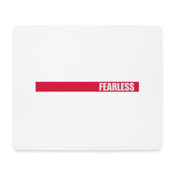 fearless Text Quote Design - Mouse Pad (horizontal) - white - Front