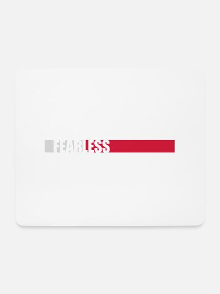 fearless Text Zitat Design - Mousepad (Querformat) - Weiß