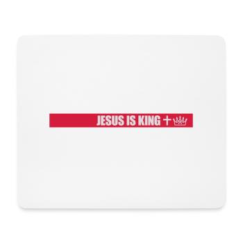 Citation de Jésus est roi - Tapis de souris (format paysage) - blanc - Devant