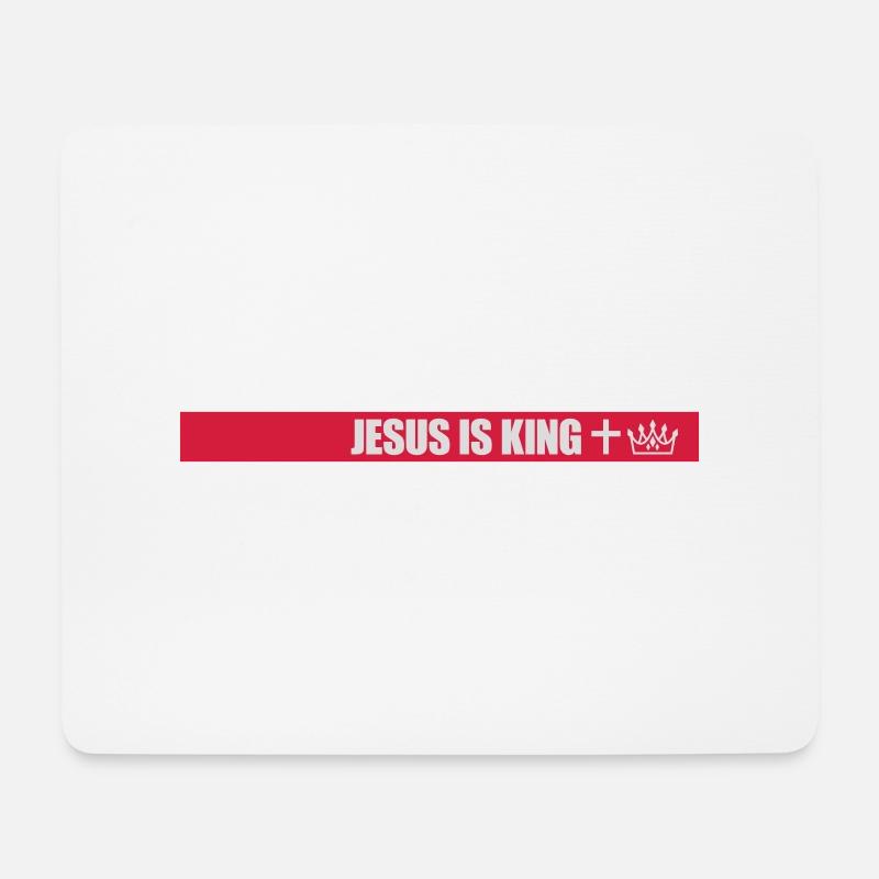 jesus is king Zitat - Mousepad (Querformat) - Weiß