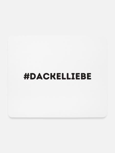 #Dackelliebe Dackel Hundemensch - Mousepad (Querformat) - Weiß