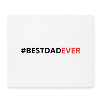 #BESTDADEVER - Tapis de souris (format paysage) - blanc - Devant