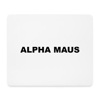 Alpha Maus - Mousepad (Querformat) - Weiß - Vorne