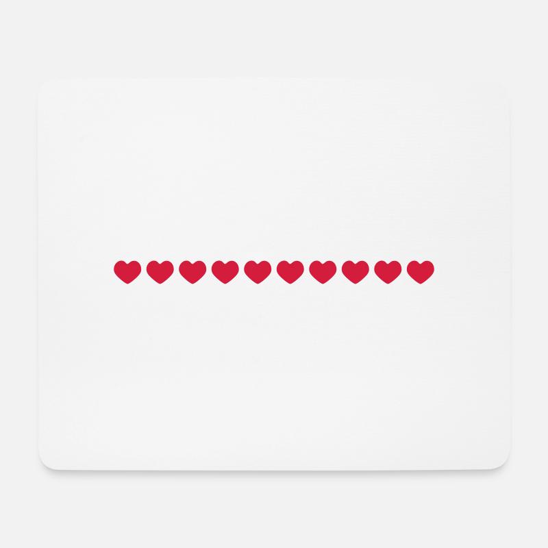 10 kleine herzen - Mousepad (Querformat) - Weiß
