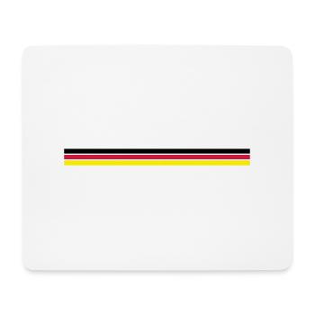 Deutschland Streifen lang schwarz rot gelb flagge - Mousepad (Querformat) - Weiß - Vorne
