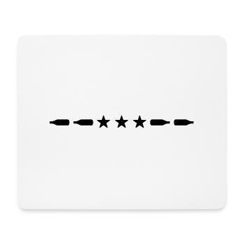 Bierflaschen Sterne Trennlinie - Mousepad (Querformat) - Weiß - Vorne