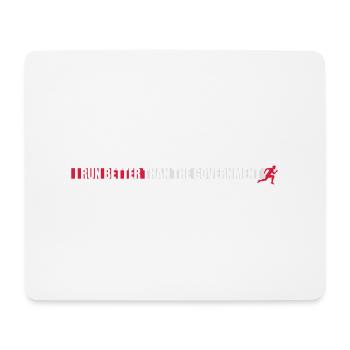 run better than government - Mouse Pad (horizontal) - white - Front