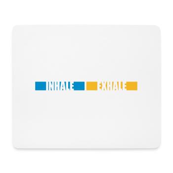 Inspirez expirez Yoga citation - Tapis de souris (format paysage) - blanc - Devant