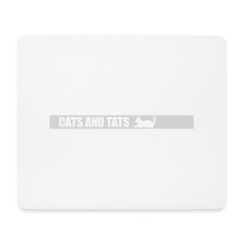 cats and tats Zitat - Mousepad (Querformat) - Weiß - Vorne