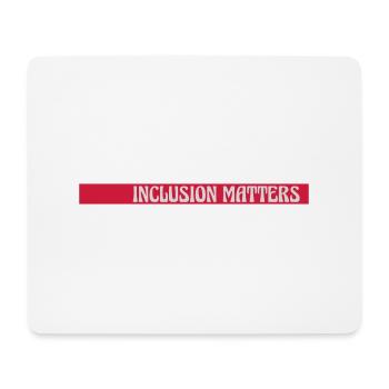 L’inclusion compte Citation du logo - Tapis de souris (format paysage) - blanc - Devant