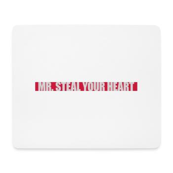 mr steal your heart - Mouse Pad (horizontal) - white - Front