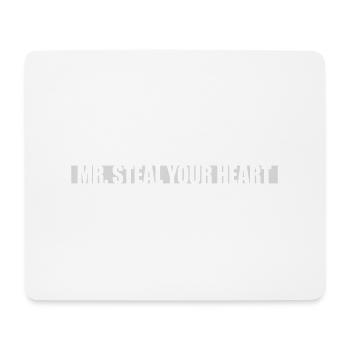 Monsieur vole votre cœur - Tapis de souris (format paysage) - blanc - Devant