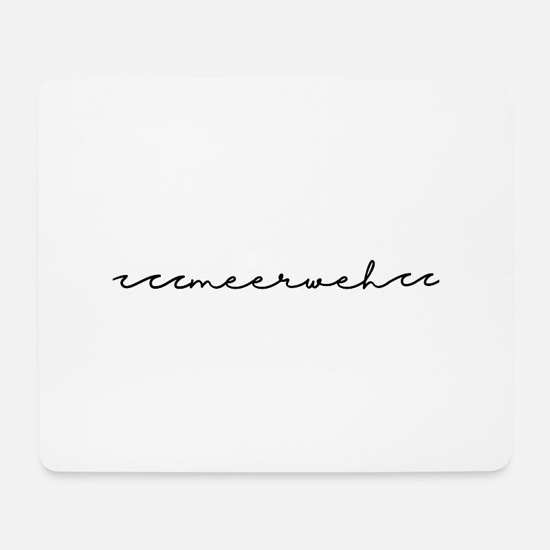 Meerweh - Mousepad (Querformat) - Weiß